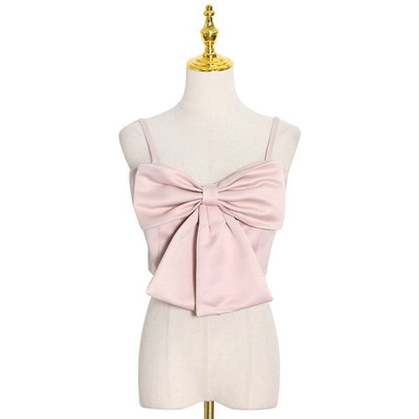 summer sweet bow decoration camisole solid silm design all-match crop women temperament elegant vests 210525, White
summer sweet bow decoration camisole solid silm design all-match crop women temperament elegant vests 210525, White