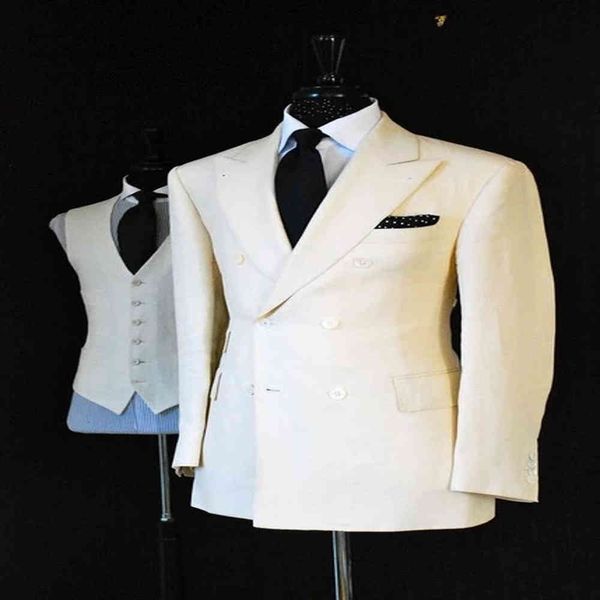 men's suits & blazers white linen double breasted for marriage 3 pieces (jacket + vest jacket) custom-made from the groom's prom p, White;black
men's suits & blazers white linen double breasted for marriage 3 pieces (jacket + vest jacket) custom-made from the groom's prom p, White;black