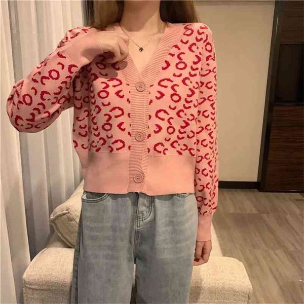 leopard short knitted cardigan sweater women patchwork v-neck knitwear coat vintage stretch long sleeve spring 210522, White
leopard short knitted cardigan sweater women patchwork v-neck knitwear coat vintage stretch long sleeve spring 210522, White