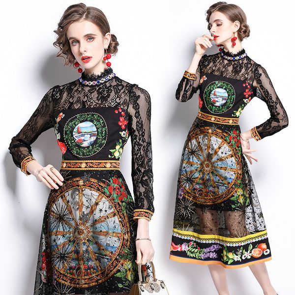 court dress women's french long skirt autumn and winter fashion mesh embroidery stitching print waist closing, Black;gray
court dress women's french long skirt autumn and winter fashion mesh embroidery stitching print waist closing, Black;gray