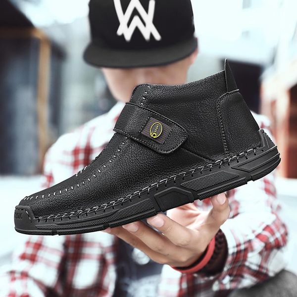 boots valstone casual men's leather autumn male flat high-shoes outdoor breathable light non-slip outsole botas de hombre, Black
boots valstone casual men's leather autumn male flat high-shoes outdoor breathable light non-slip outsole botas de hombre, Black