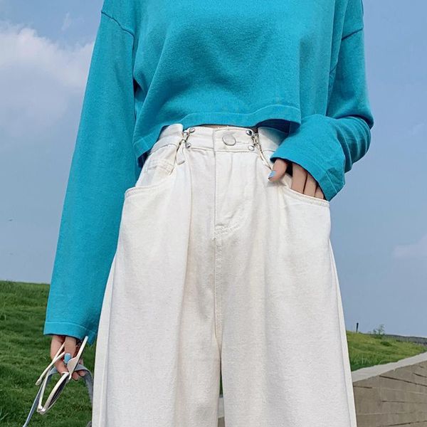 women's jeans woman pants white high-waist autumn winter leisure loose straight lengthened trousers pantalones vaqueros mujer, Blue
women's jeans woman pants white high-waist autumn winter leisure loose straight lengthened trousers pantalones vaqueros mujer, Blue