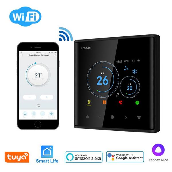 smart home control tuya air conditioner thermostat for google alexa dueros wifi central room temperature adjustable digital fcu
smart home control tuya air conditioner thermostat for google alexa dueros wifi central room temperature adjustable digital fcu