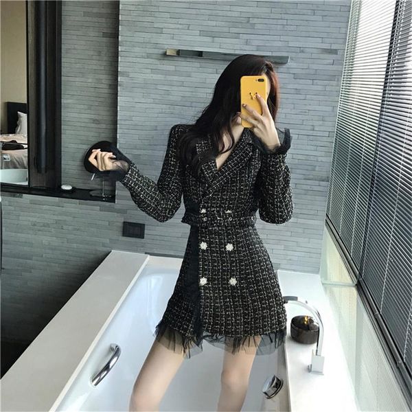 women's jackets women woolen coat 2021 spring england tweed ruffled sashed waisted double-breasted plaid long corduroy, Black;brown
women's jackets women woolen coat 2021 spring england tweed ruffled sashed waisted double-breasted plaid long corduroy, Black;brown