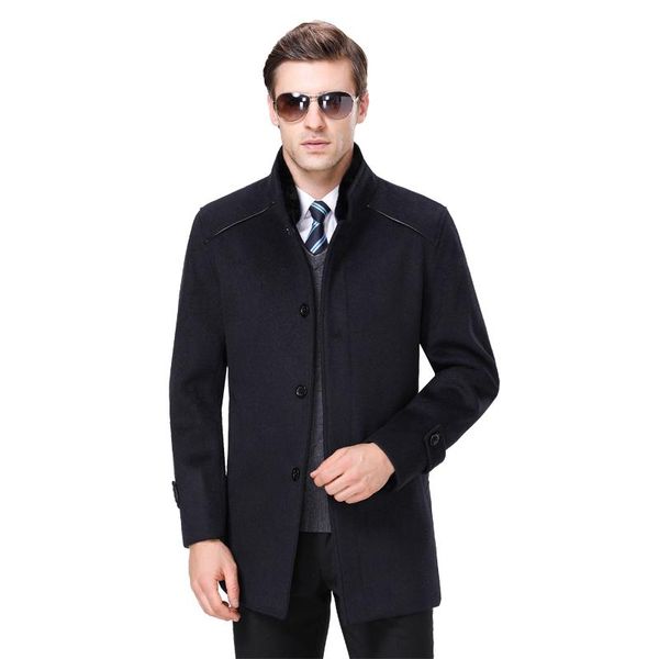men's wool & blends 2021 men jacket autumn warm woolen coat winter mens cashmere peacoat blend real rex fur korea, Black
men's wool & blends 2021 men jacket autumn warm woolen coat winter mens cashmere peacoat blend real rex fur korea, Black