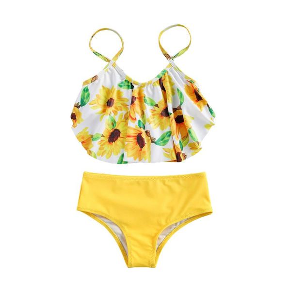 summer girl swimsuit sunflower print sleeveless ruffle swimsuits bikini sets two-piece suit for vacation swimming beach wear one-pieces, Black
summer girl swimsuit sunflower print sleeveless ruffle swimsuits bikini sets two-piece suit for vacation swimming beach wear one-pieces, Black