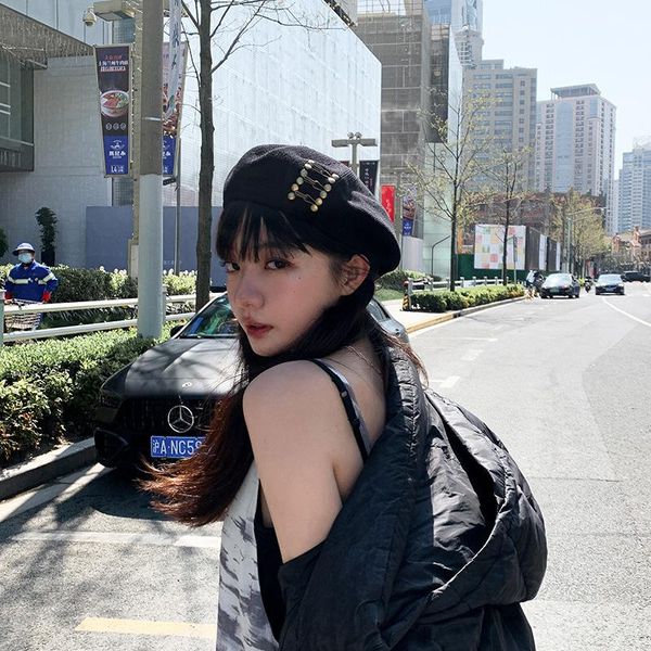 berets women girl beret trendy cool with buckle elegant lady winter caps, Blue;gray
berets women girl beret trendy cool with buckle elegant lady winter caps, Blue;gray