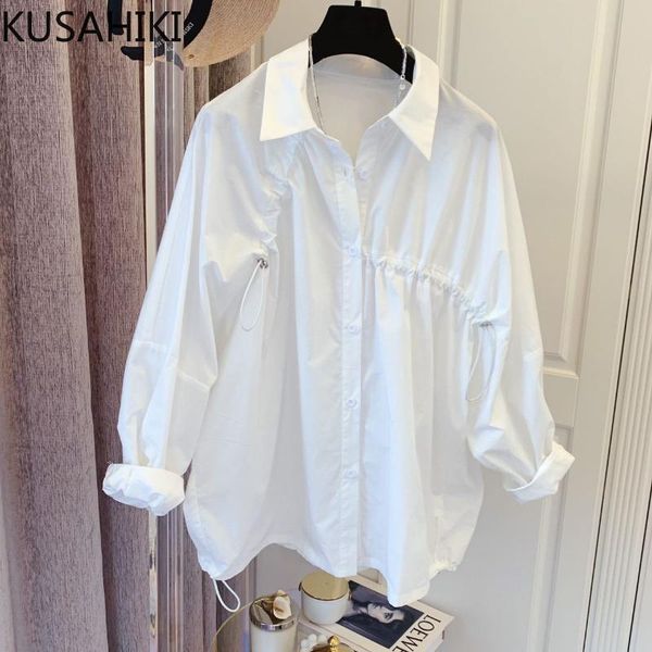 women's blouses & shirts kusahiki elegant shirring irregular women blouse coat causal long sleeve turn-down collar shirt summer sun pro, White
women's blouses & shirts kusahiki elegant shirring irregular women blouse coat causal long sleeve turn-down collar shirt summer sun pro, White
