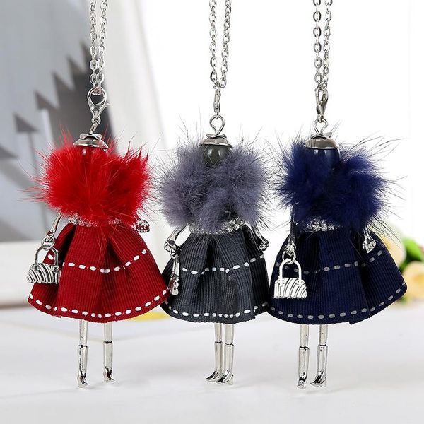 arrival 2021 red doll necklace for women fashion big pendant fur long chains color jewelry necklaces, Silver
arrival 2021 red doll necklace for women fashion big pendant fur long chains color jewelry necklaces, Silver