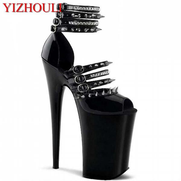 fashion thin heel sandals ultra high platform heels 20cm pole dancing women's shoes dress, Black
fashion thin heel sandals ultra high platform heels 20cm pole dancing women's shoes dress, Black