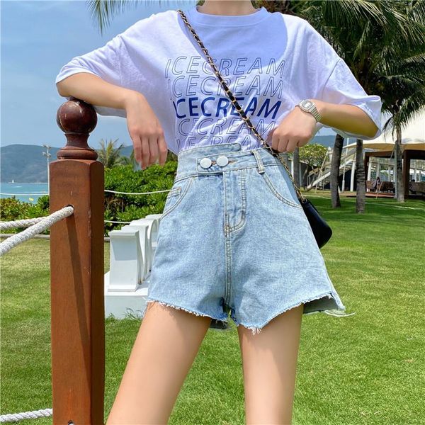 jean shorts women summer korean version irregular high-rise wide-leg burrs denim women's, White;black
jean shorts women summer korean version irregular high-rise wide-leg burrs denim women's, White;black
