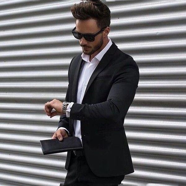 men's suits & blazers black slim fit business men wedding tuxedos terno groom wear 2 pieces (jacket+pants) groomsmen costume homme, White;black
men's suits & blazers black slim fit business men wedding tuxedos terno groom wear 2 pieces (jacket+pants) groomsmen costume homme, White;black