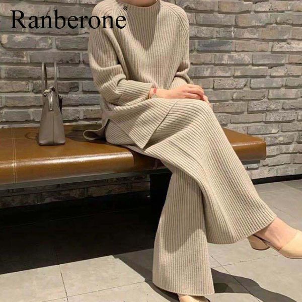 ranberone fashion tracksuit wives pullover sweater + wide leg pants suit casual solid color loose sportswear warm fitness suits gym clothing, White;black
ranberone fashion tracksuit wives pullover sweater + wide leg pants suit casual solid color loose sportswear warm fitness suits gym clothing, White;black
