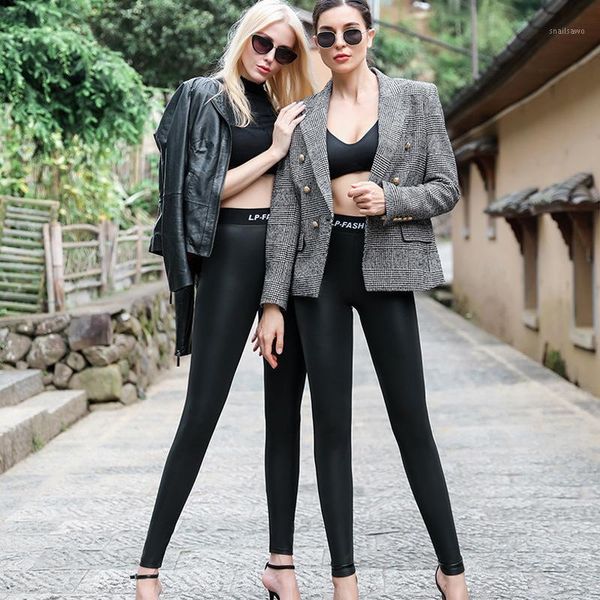 winter women's faux leather pants fashion elegant latter print high waist tight stretch slim pencil & capris, Black;white
winter women's faux leather pants fashion elegant latter print high waist tight stretch slim pencil & capris, Black;white