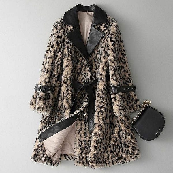 women's fur & faux winter real coat women clothes 2021 leopard genuine leather jacket korean long parka manteau femme hiver kqn18133 kj, Black
women's fur & faux winter real coat women clothes 2021 leopard genuine leather jacket korean long parka manteau femme hiver kqn18133 kj, Black