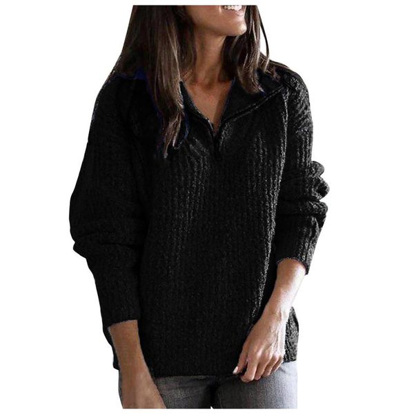 women's blouses & shirts solid color blouse autumn and winter casual looselong-sleeved half zipper pullover knit shirt blusas chemise f, White
women's blouses & shirts solid color blouse autumn and winter casual looselong-sleeved half zipper pullover knit shirt blusas chemise f, White