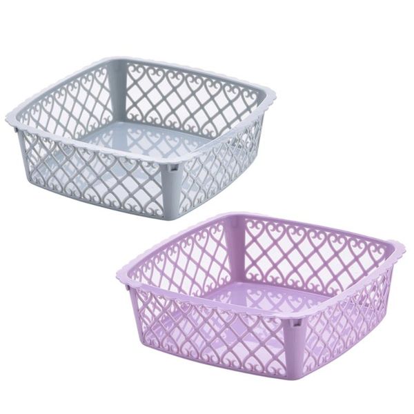 storage baskets 2pcs bin basket box kitchen square hollow fruit and vegetable (mixed color)
storage baskets 2pcs bin basket box kitchen square hollow fruit and vegetable (mixed color)
