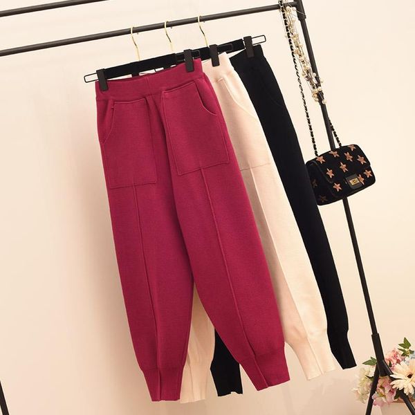 autumn and winter thick thin versatile knitted sports pants women's loose legged black granny radish ins & capris, Black;white
autumn and winter thick thin versatile knitted sports pants women's loose legged black granny radish ins & capris, Black;white