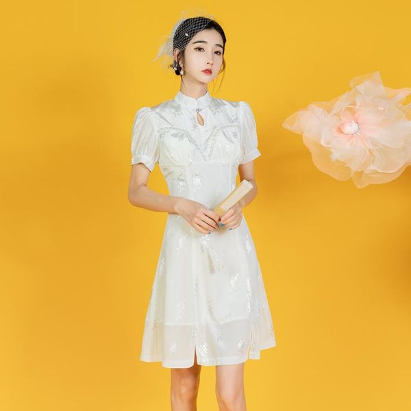 53042# summer young girl modified dress vintage retro chinese improved cheongsam elegant mandarin collar female qipao ethnic clothing, Red
53042# summer young girl modified dress vintage retro chinese improved cheongsam elegant mandarin collar female qipao ethnic clothing, Red