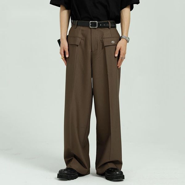 men's suits & blazers 2021 autumn wear suit pants grey coffee business trousers pocket designcasual trend wide leg bottoms straight, White;black
men's suits & blazers 2021 autumn wear suit pants grey coffee business trousers pocket designcasual trend wide leg bottoms straight, White;black