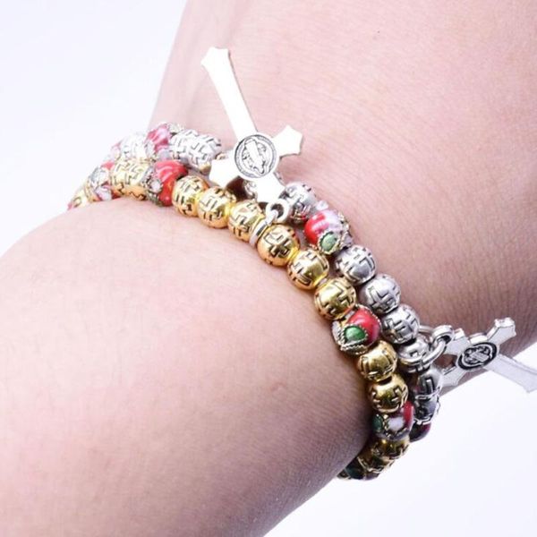 charm bracelets gold silver color 6mm cloisonne beads catholic jesus cross for women religious christ prayer rosary bracelet jewelry, Golden;silver
charm bracelets gold silver color 6mm cloisonne beads catholic jesus cross for women religious christ prayer rosary bracelet jewelry, Golden;silver