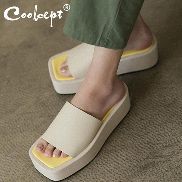 sandals coolcept women square toe thick bottom platform mixed color slip on concise ins style ladies footwear size 35-40, Black
sandals coolcept women square toe thick bottom platform mixed color slip on concise ins style ladies footwear size 35-40, Black