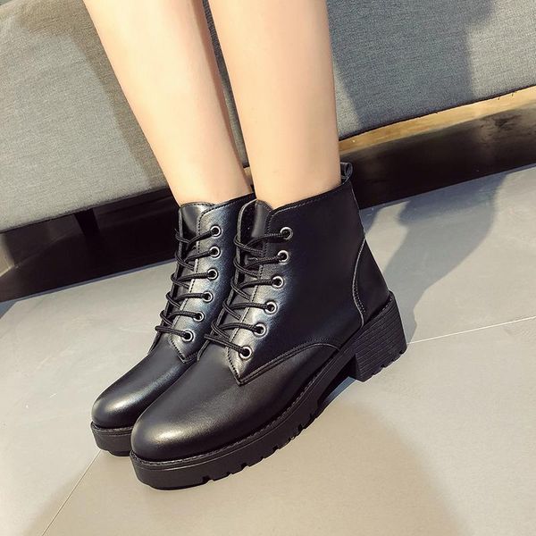 boots fashion leather woman shoes winter warm lace-up ankle for waterproof platform 35-40, Black
boots fashion leather woman shoes winter warm lace-up ankle for waterproof platform 35-40, Black