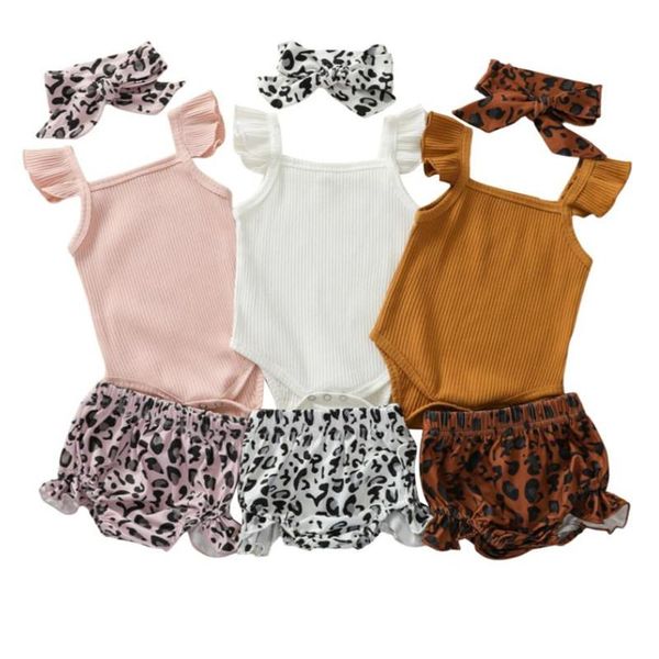clothing sets 3pcs baby summer outfits pure color ruffle sleeves romper leopard print shorts hairband for toddler infant girls 0-18 months, White
clothing sets 3pcs baby summer outfits pure color ruffle sleeves romper leopard print shorts hairband for toddler infant girls 0-18 months, White