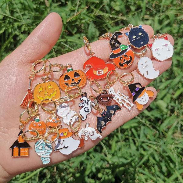 hoop & huggie zx halloween cute pumpkin ghost witch hat skeleton skull pendant earrings girls ins huggies wholesale jewelry gift, Golden;silver
hoop & huggie zx halloween cute pumpkin ghost witch hat skeleton skull pendant earrings girls ins huggies wholesale jewelry gift, Golden;silver
