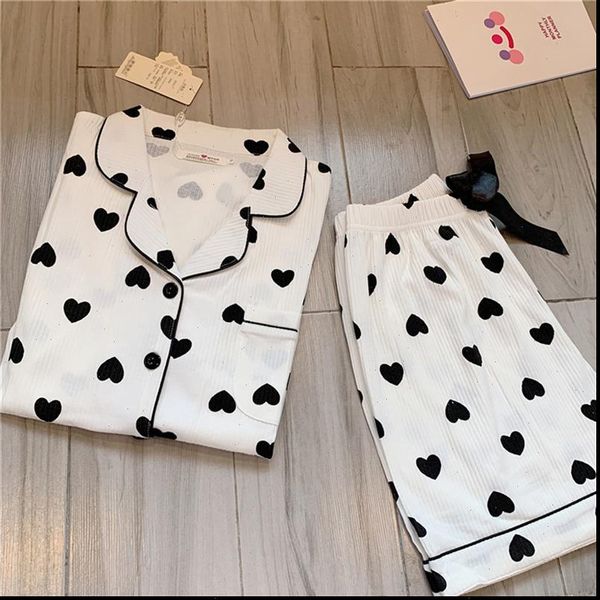 1 set summer nightgown womens pants short sleeved cotton pajamas wave dot printing simple lapel cardigan sleepwear woven, White
1 set summer nightgown womens pants short sleeved cotton pajamas wave dot printing simple lapel cardigan sleepwear woven, White