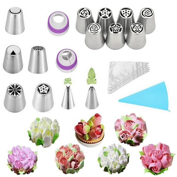 baking & pastry tools 27pcs/set stainless steel russian icing piping nozzles cream caking decorating nozzle converter bag
baking & pastry tools 27pcs/set stainless steel russian icing piping nozzles cream caking decorating nozzle converter bag