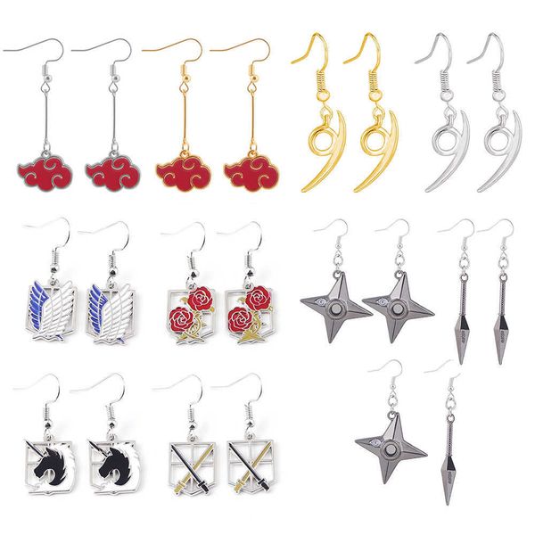 20pcs anime on titan akatsuki organization red cloud attack wings pendant drop earring cosplay jewelry whole, Golden
20pcs anime on titan akatsuki organization red cloud attack wings pendant drop earring cosplay jewelry whole, Golden