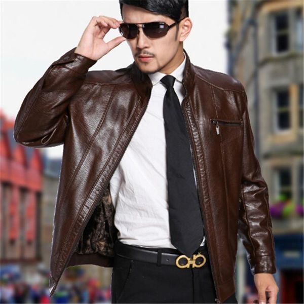 men's fur & faux 2021 spring autumn men leather jackets short design stand collar casual coat, Black
men's fur & faux 2021 spring autumn men leather jackets short design stand collar casual coat, Black