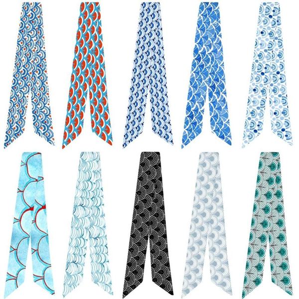 scarves geometric pattern printing variety bag handle tie wrap silk scarf women fashion small 5*95cm, Blue;gray
scarves geometric pattern printing variety bag handle tie wrap silk scarf women fashion small 5*95cm, Blue;gray