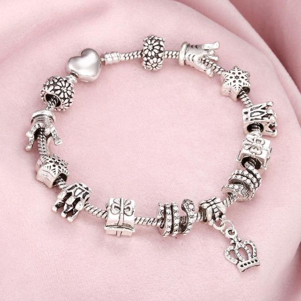 link, chain crystal crown heart charm bracelets&bangles sliver snake for women jewelry fit brand original beads diy bracelet gift, Black
link, chain crystal crown heart charm bracelets&bangles sliver snake for women jewelry fit brand original beads diy bracelet gift, Black