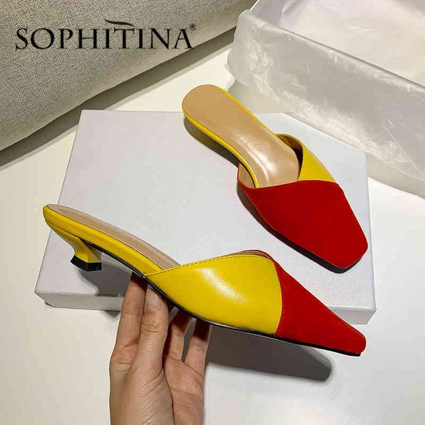 sophitina slipper women fashion mixed colors comfortable low heel lady sweet style shoes handmade slipper po542 210513, Black
sophitina slipper women fashion mixed colors comfortable low heel lady sweet style shoes handmade slipper po542 210513, Black