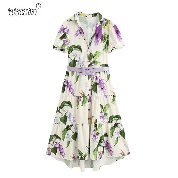 women elegant fashion with belt floral print long dress vintage short sleeve buttons shirt dresses female chic vestidos 210531, Black;gray
women elegant fashion with belt floral print long dress vintage short sleeve buttons shirt dresses female chic vestidos 210531, Black;gray