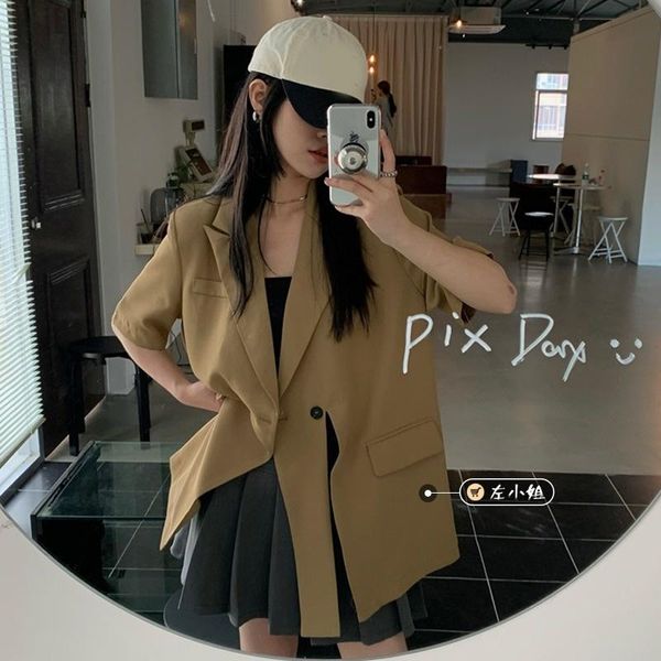 women's suits & blazers suit coat women's summer fried street high-grade professional wear casual khaki thin short sleeve top, White;black
women's suits & blazers suit coat women's summer fried street high-grade professional wear casual khaki thin short sleeve top, White;black
