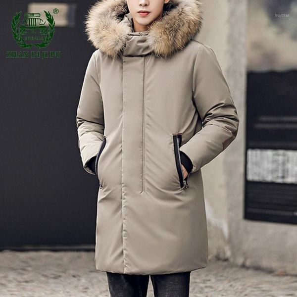 men's & parkas jacket men winter thicken warm big fur collar hooded overcoats male casual korean slim mid-length white duck down jacket, Black
men's & parkas jacket men winter thicken warm big fur collar hooded overcoats male casual korean slim mid-length white duck down jacket, Black