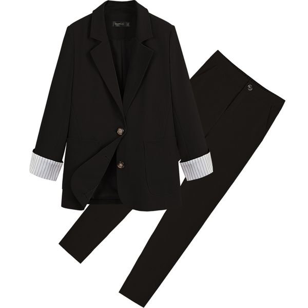 temperament -5xl large size women's fashion pants suit business wear autumn single-breasted black jacket casual pants two-piece 210527, White
temperament -5xl large size women's fashion pants suit business wear autumn single-breasted black jacket casual pants two-piece 210527, White