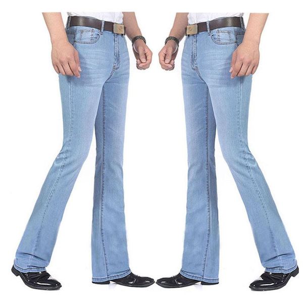 spring and summer models men's stretch denim flared pants light blue jeans slim biker
spring and summer models men's stretch denim flared pants light blue jeans slim biker