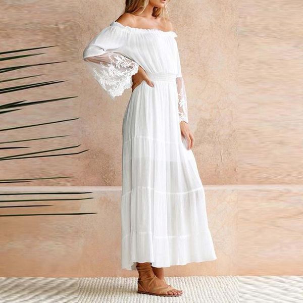 casual dresses 2021 vestido solid color boho long off shoulder ruffle bohemian summer maix dress women female party beach, Black;gray
casual dresses 2021 vestido solid color boho long off shoulder ruffle bohemian summer maix dress women female party beach, Black;gray