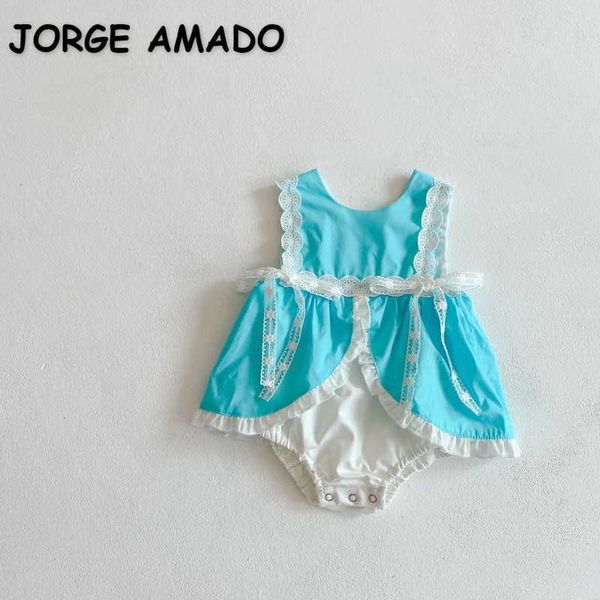 summer baby girl bodysuit sleeveless lace jumpsuit born cute style kids clothes e2004 210610, Blue
summer baby girl bodysuit sleeveless lace jumpsuit born cute style kids clothes e2004 210610, Blue