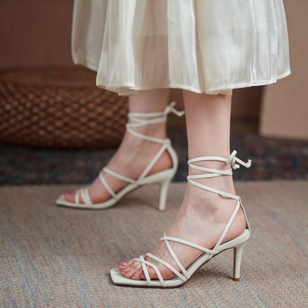 sandals white gladiator ankle strap square toe thin high heels summer shoes ins fashion lady prom party sandalias femmes zapatos, Black
sandals white gladiator ankle strap square toe thin high heels summer shoes ins fashion lady prom party sandalias femmes zapatos, Black