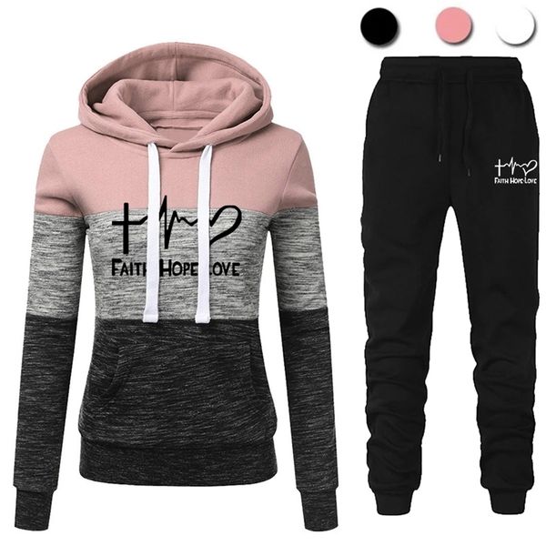 winter tracksuit women 2 piece set print hoodies+pants sportwear women's sports suit hooded sweatshirt female clothes 220315, White
winter tracksuit women 2 piece set print hoodies+pants sportwear women's sports suit hooded sweatshirt female clothes 220315, White