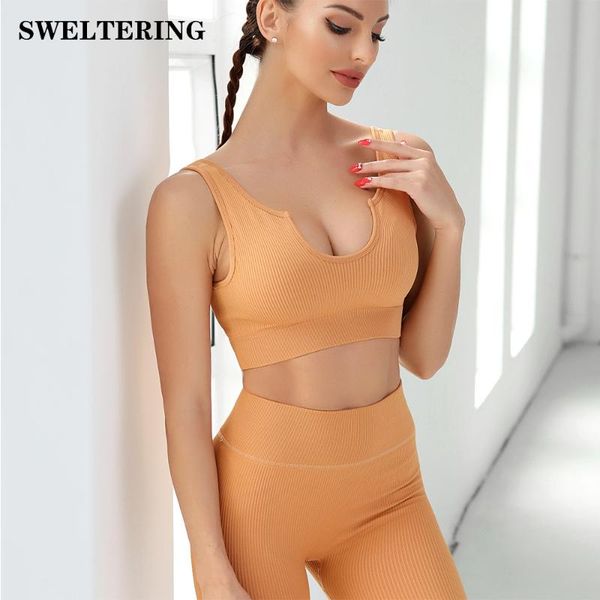 seamless knitted sports underwear women's gym exercise running fitness bra u-neck high-intensity shockproof yoga vest outfit
seamless knitted sports underwear women's gym exercise running fitness bra u-neck high-intensity shockproof yoga vest outfit