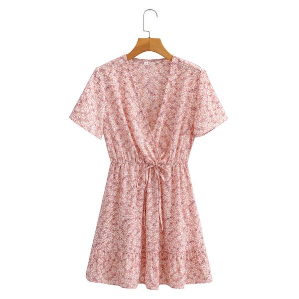 vintage v-neck short sleeve floral print women dress fashion with belt ruffle stitching chic female mini dresses 210507, Black;gray
vintage v-neck short sleeve floral print women dress fashion with belt ruffle stitching chic female mini dresses 210507, Black;gray