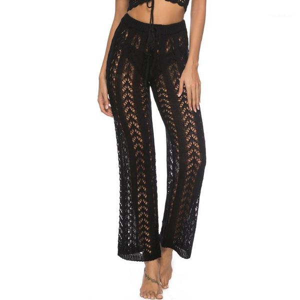 breathable solid crochet knitted out summer long fashion wide leg women pants loose holiday cover up beach women's & capris, Black;white
breathable solid crochet knitted out summer long fashion wide leg women pants loose holiday cover up beach women's & capris, Black;white
