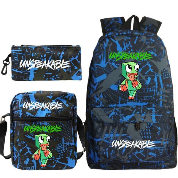backpack unspeakable 3pcs set students funny cartoon mochila merch printed school bags women men rucksack travel bag
backpack unspeakable 3pcs set students funny cartoon mochila merch printed school bags women men rucksack travel bag