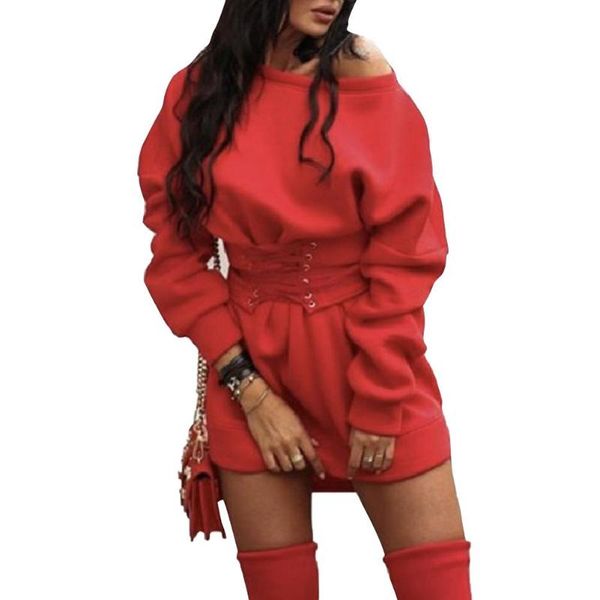 woman dress fashion autumn long sleeve o neck waist tight bandage sweatshirt vestito da donna vestido de mulher femme robe casual dresses, Black;gray
woman dress fashion autumn long sleeve o neck waist tight bandage sweatshirt vestito da donna vestido de mulher femme robe casual dresses, Black;gray